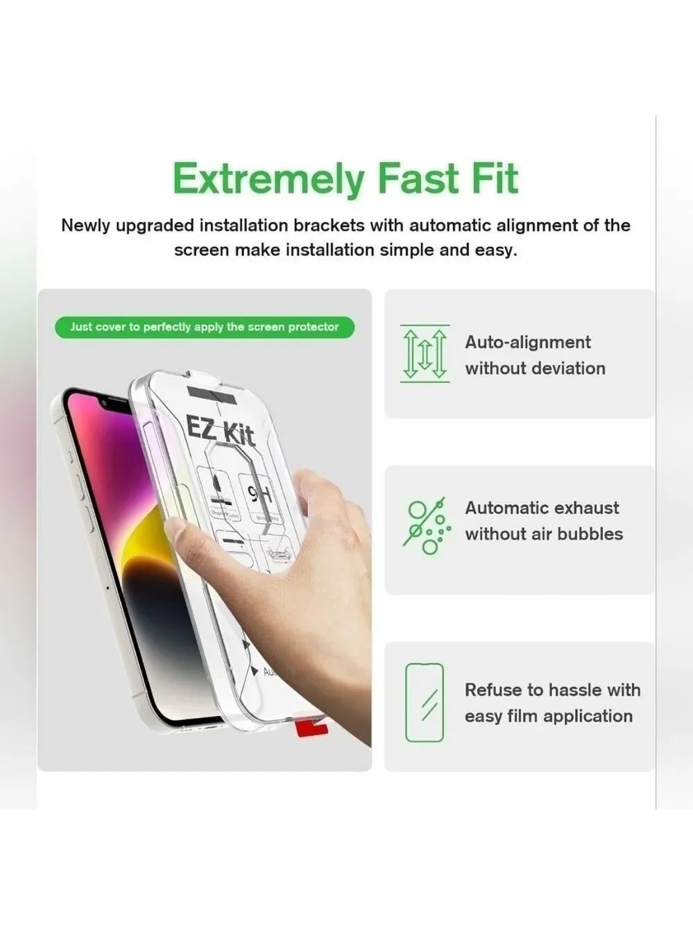 2 Pk Glass Screen Protector for iPhone 14 Pro Max / 14 Plus / 13 Pro Max 6.7 New